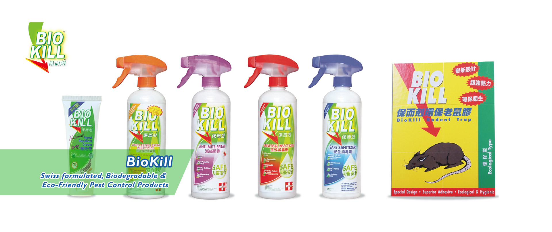 BioKill Swiss formulated, Biodegradable &  Eco-Friendly Pest Control Products